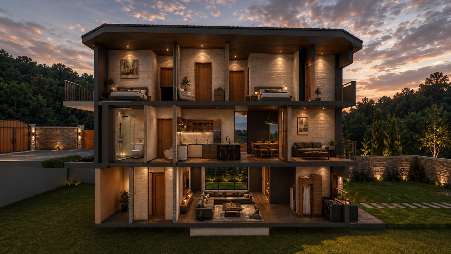 Akköy Villa — kesit 2